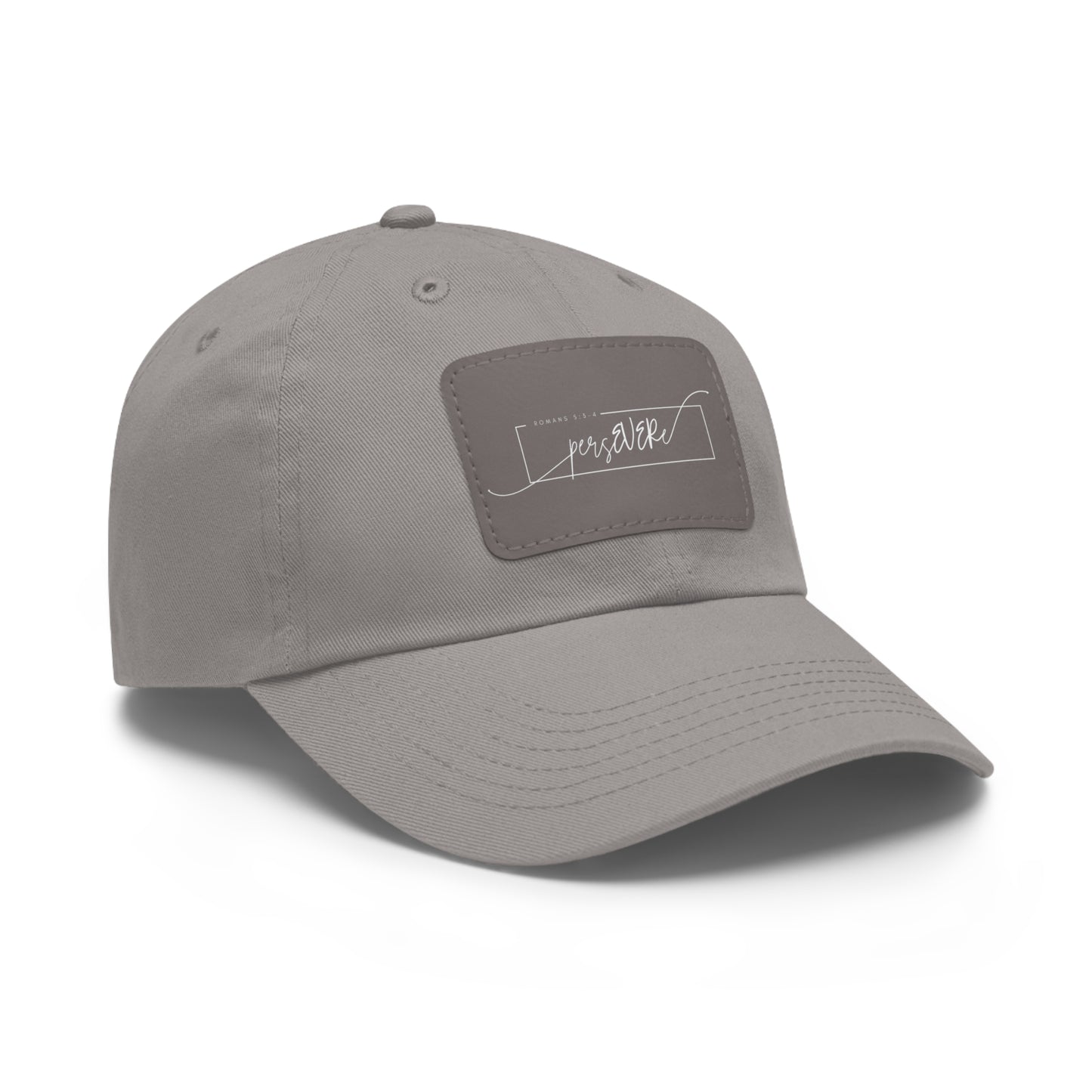 Persevere Dad Hat with Leather Patch (Rectangle)