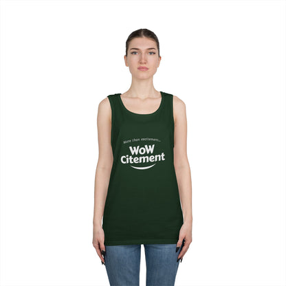 WoWcitement Unisex Cotton Tank Top - Fun Summer Wear, Gift for Friends, Motivational Apparel, Casual Day Out, Beach Wear, Workout Top