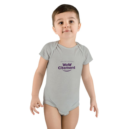 Baby Short Sleeve Onesie with Wowcitement design - Cute Baby Gift, Funny Baby Bodysuit, Newborn Announcement Outfit, Birth Celebration Clothing, Baby Shower Gift