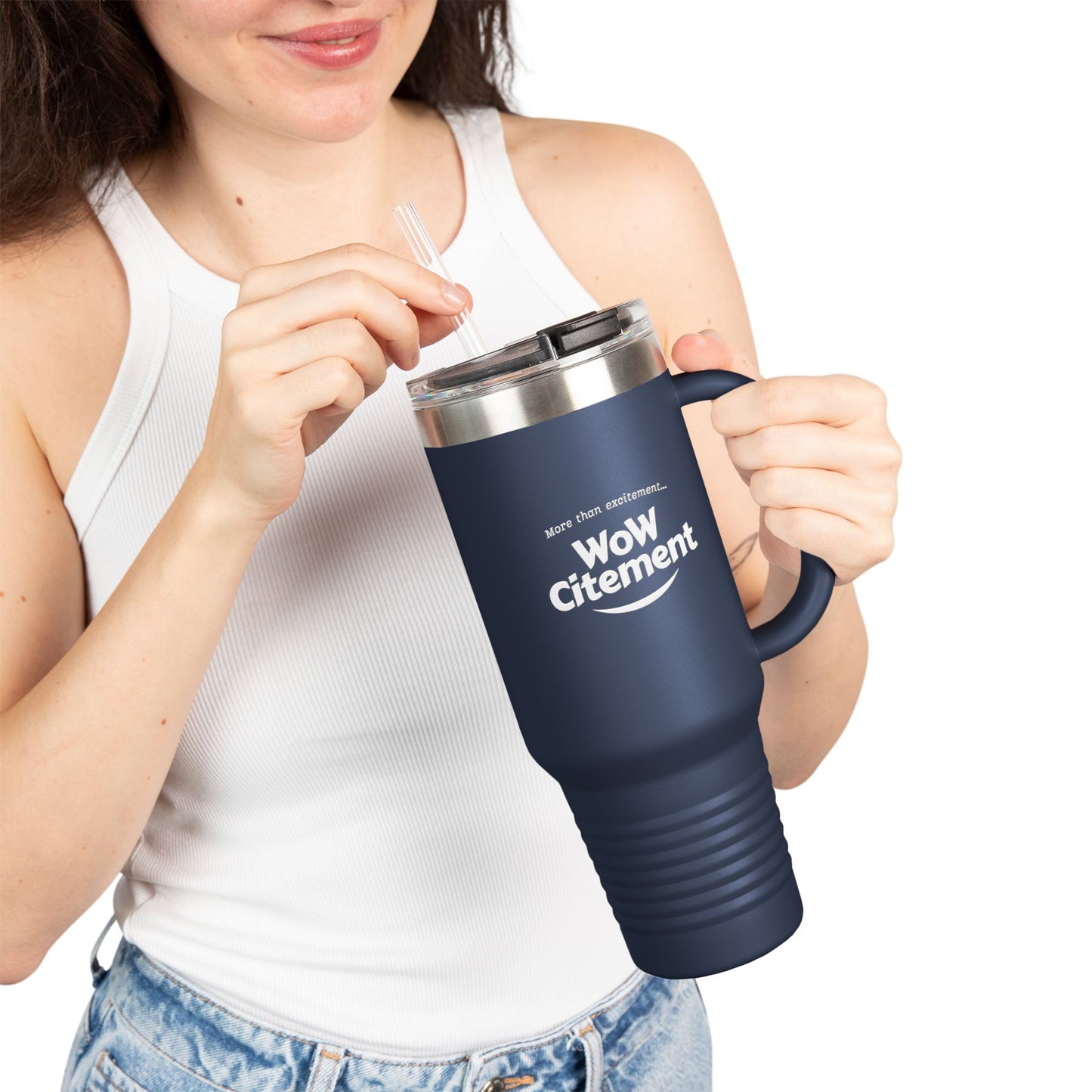 Wowcitement Insulated Travel Mug - Perfect for Coffee Lovers, On-the-Go Hydration, Gift for Travelers, BPA-Free, 40oz