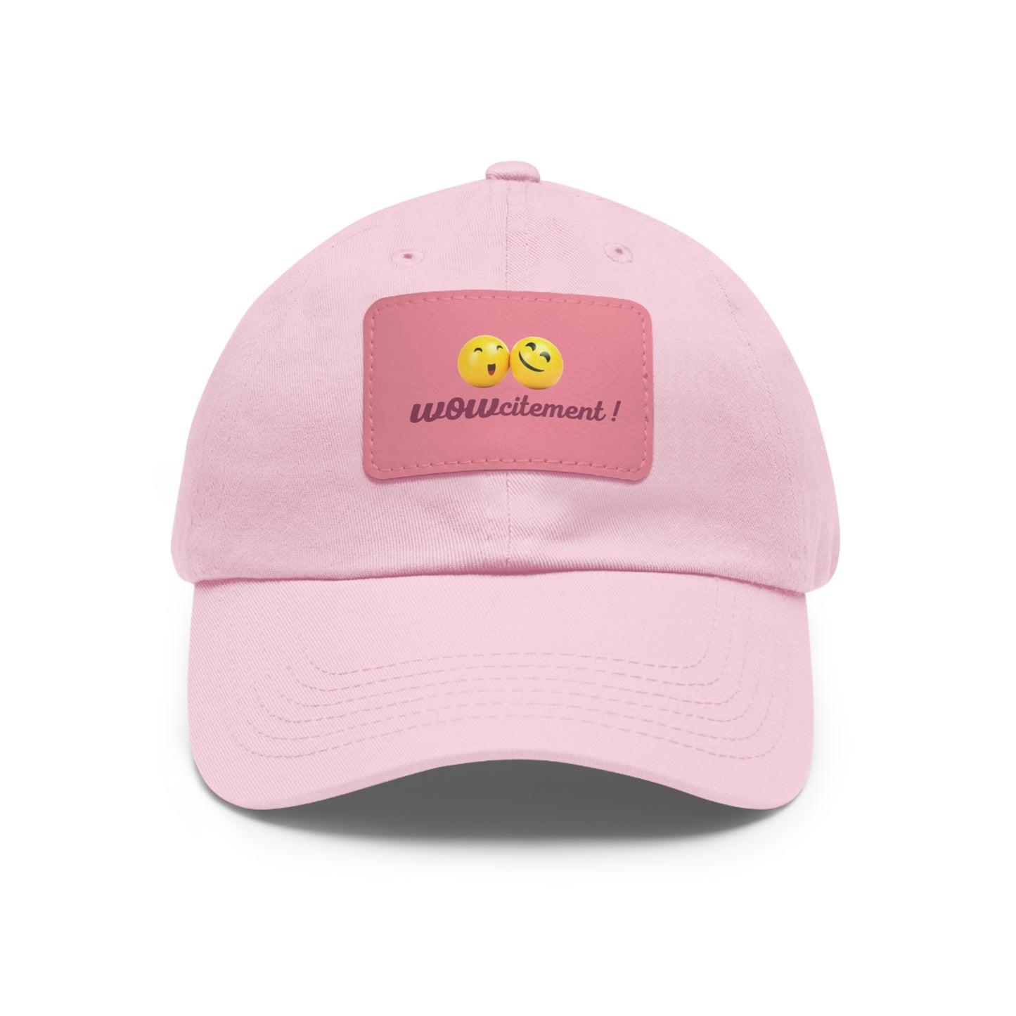 Wowcitement Dad Hat with Leather Patch (Rectangle)