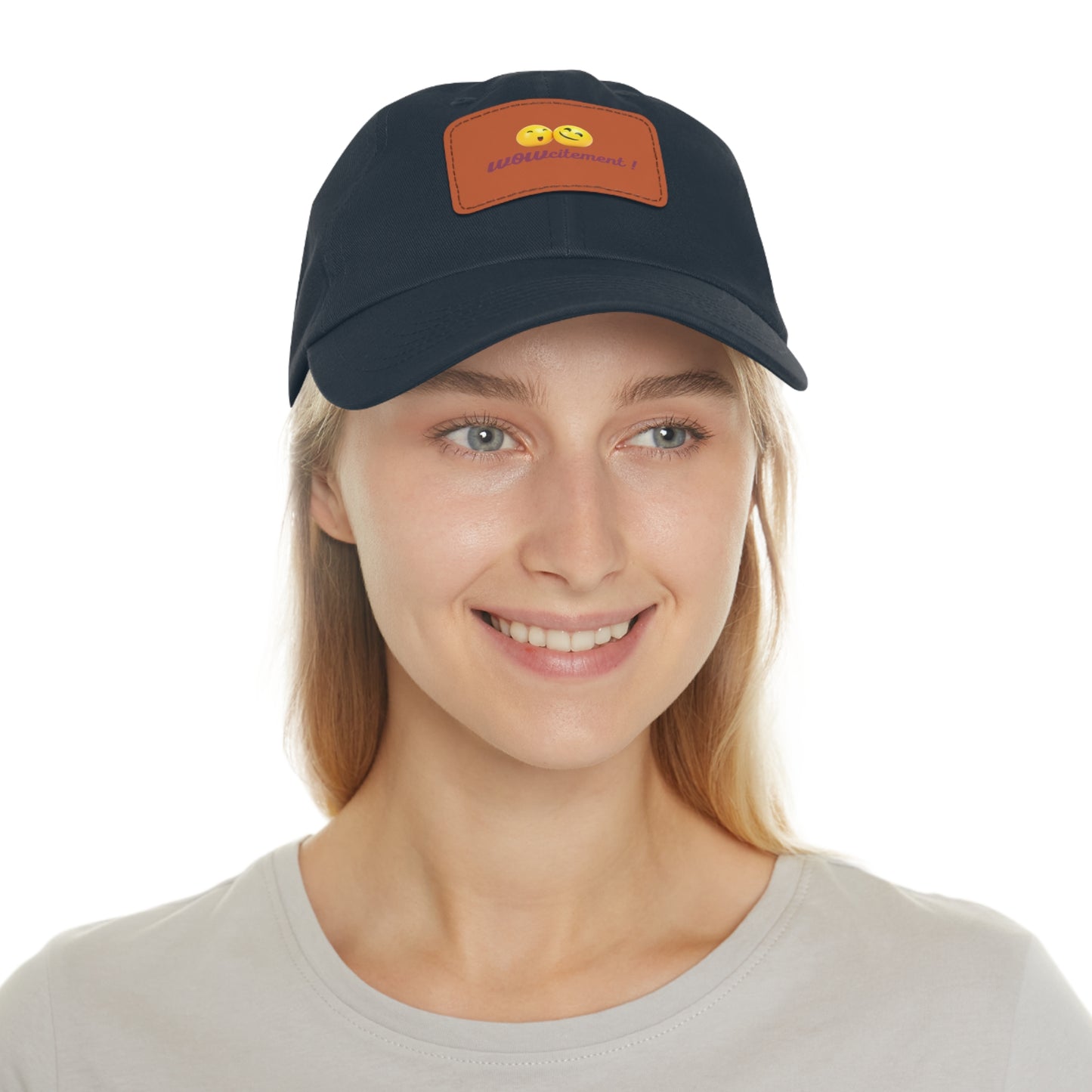 Wowcitement Dad Hat with Leather Patch (Rectangle)