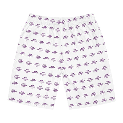 WoWcitement Men's Stylish Board Shorts Color White, Summer Swimwear, Beachwear, Casual Shorts for Men, Vacation Essentials