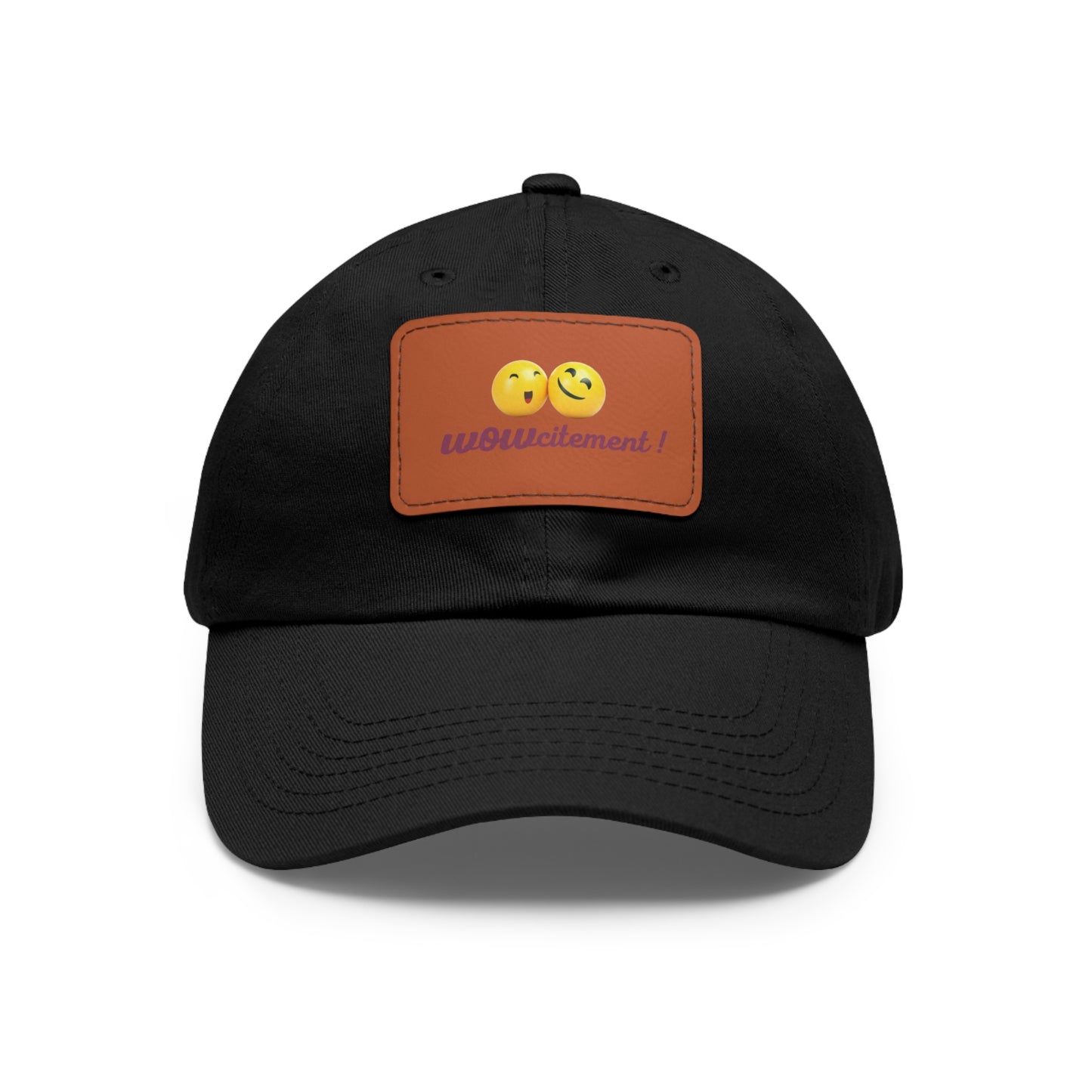 Wowcitement Dad Hat with Leather Patch (Rectangle)