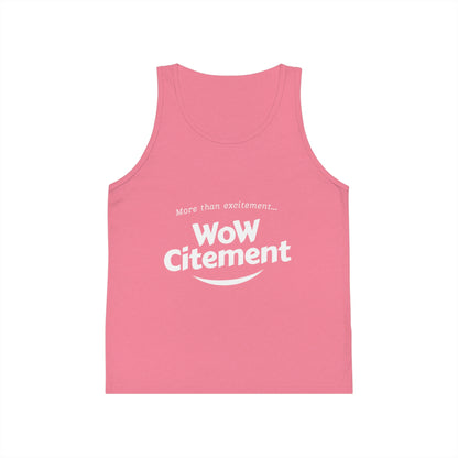 Wowcitement Kid's Jersey Tank Top - Fun Summer Tee, Birthday Gift, Playwear, Casual Outfit, Activewear for Kids