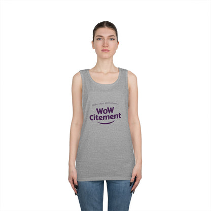 WoWcitement Unisex Cotton Tank Top - Fun Summer Wear, Gift for Friends, Motivational Apparel, Casual Day Out, Beach Wear, Workout Top