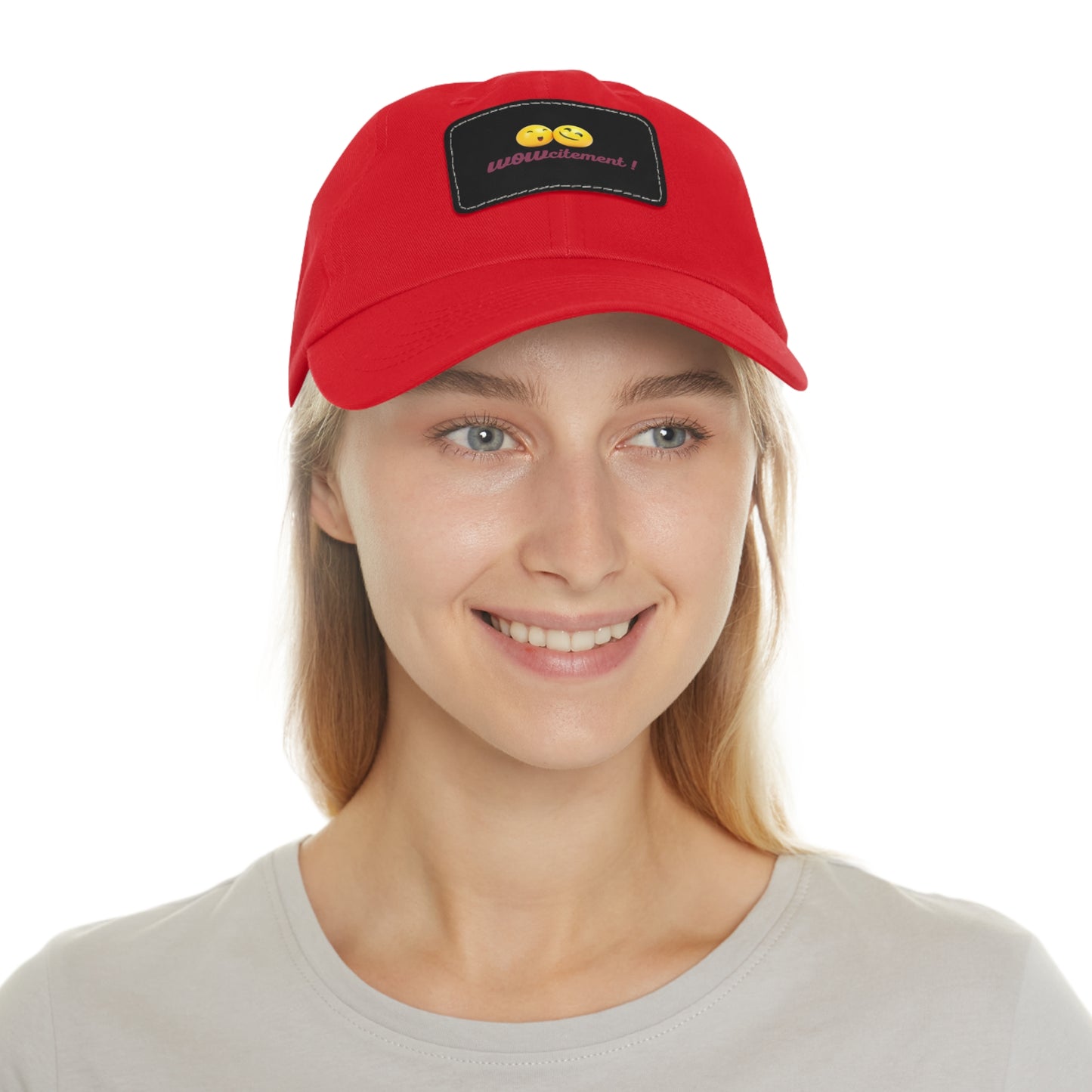 Wowcitement Dad Hat with Leather Patch (Rectangle)