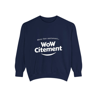 Summer Vibes Wowcitement Unisex Garment-Dyed Sweatshirt- Perfect for Beach Lovers and Summer Celebrations