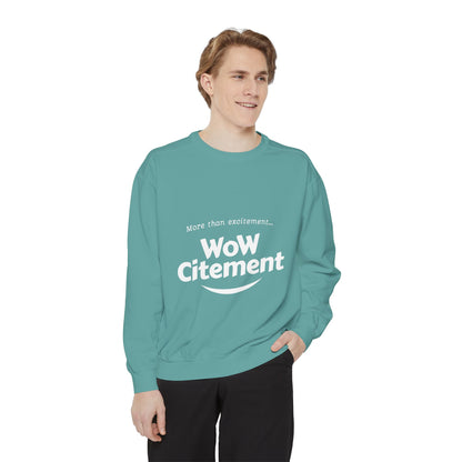Summer Vibes Wowcitement Unisex Garment-Dyed Sweatshirt- Perfect for Beach Lovers and Summer Celebrations