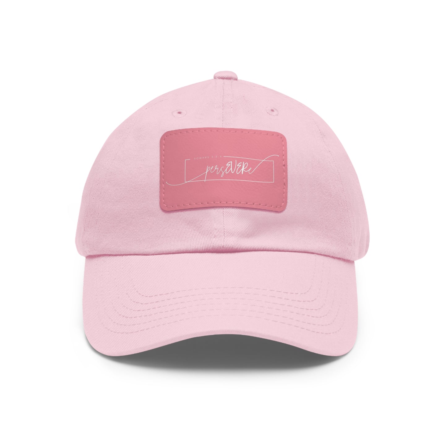 Persevere Dad Hat with Leather Patch (Rectangle)