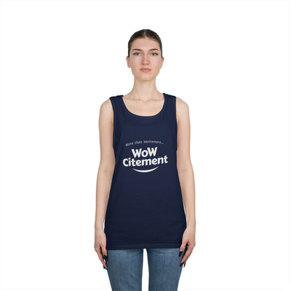 WoWcitement Unisex Cotton Tank Top - Fun Summer Wear, Gift for Friends, Motivational Apparel, Casual Day Out, Beach Wear, Workout Top