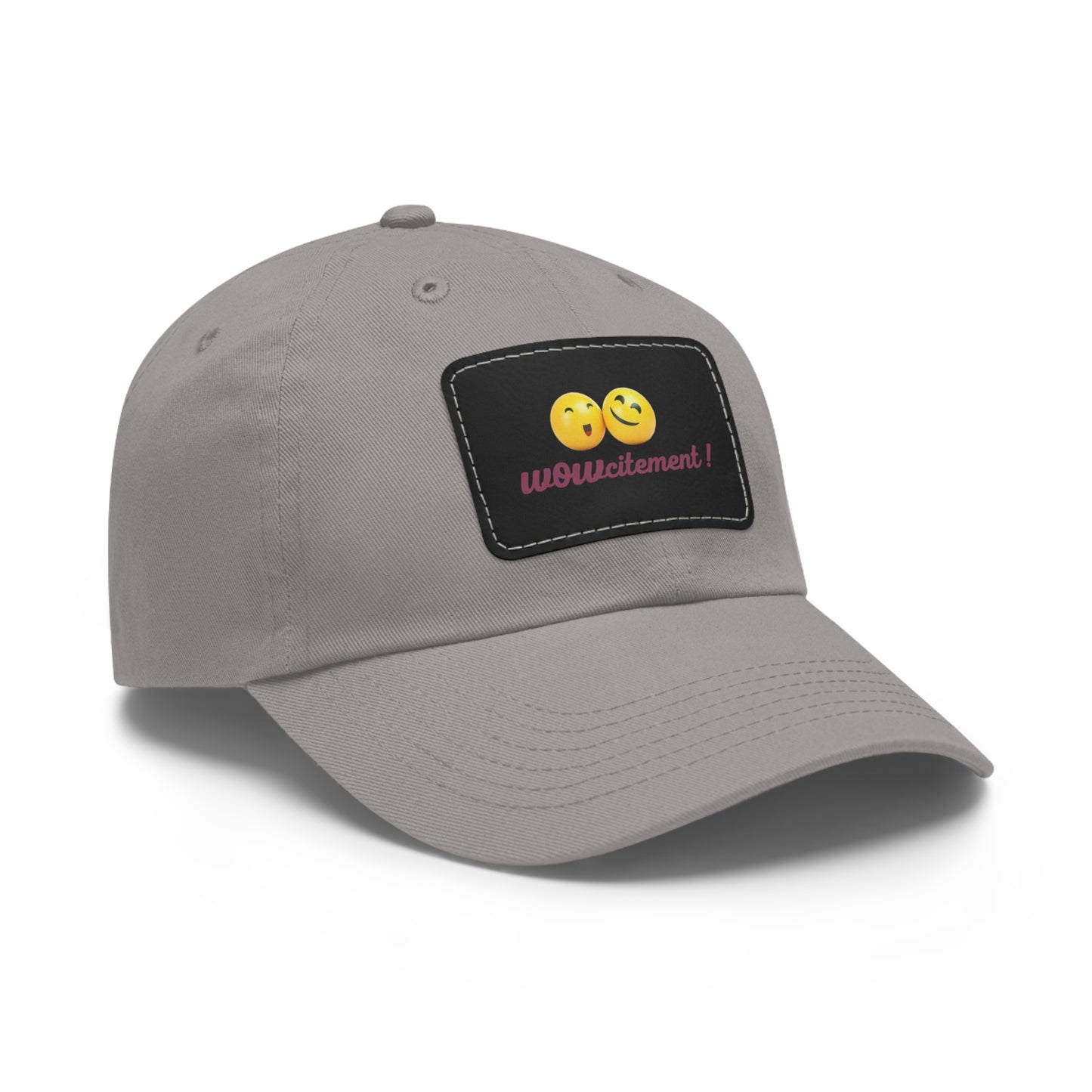 Wowcitement Dad Hat with Leather Patch (Rectangle)