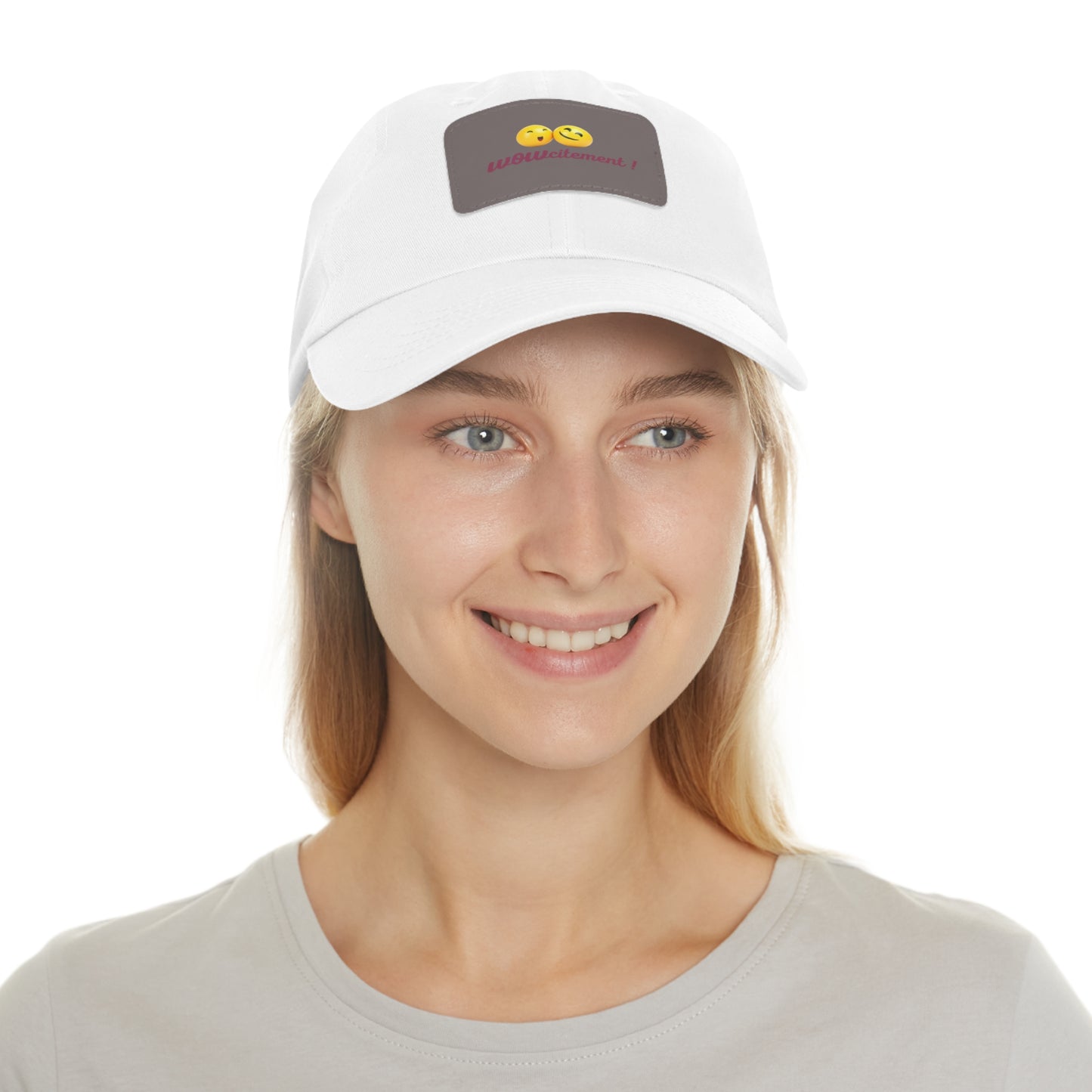 Wowcitement Dad Hat with Leather Patch (Rectangle)