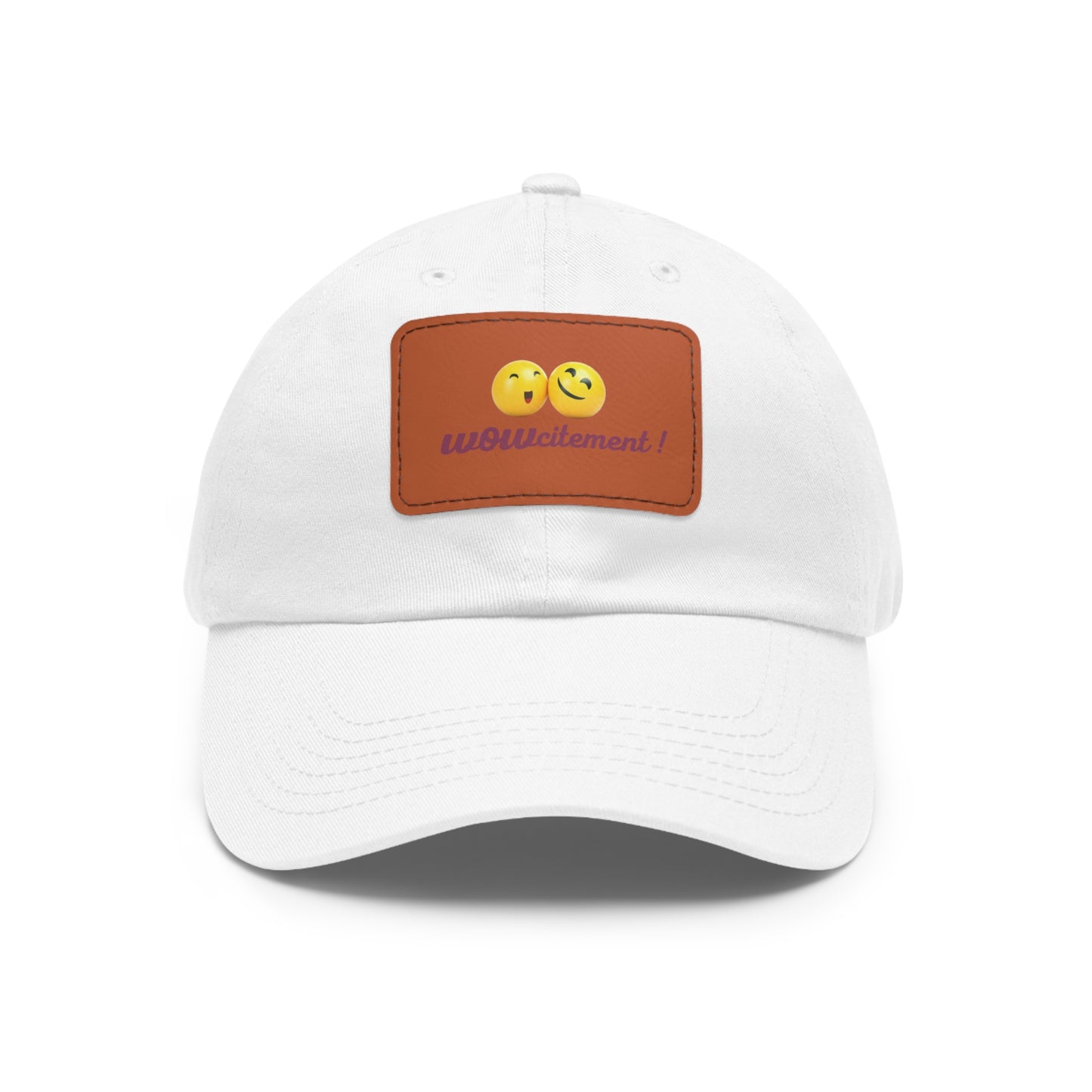 Wowcitement Dad Hat with Leather Patch (Rectangle)