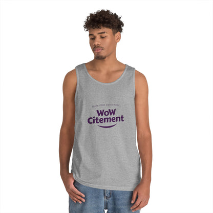 WoWcitement Unisex Cotton Tank Top - Fun Summer Wear, Gift for Friends, Motivational Apparel, Casual Day Out, Beach Wear, Workout Top
