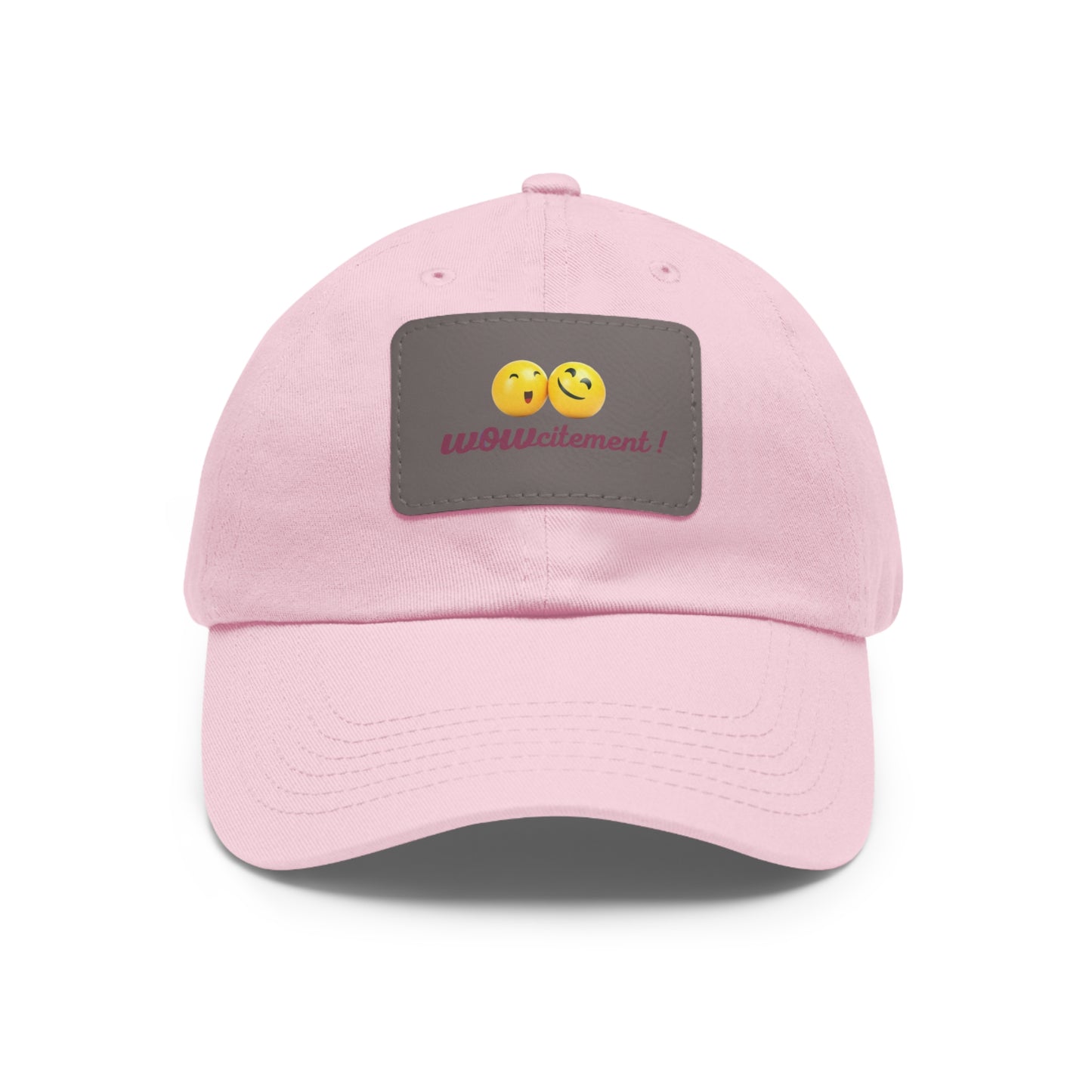 Wowcitement Dad Hat with Leather Patch (Rectangle)