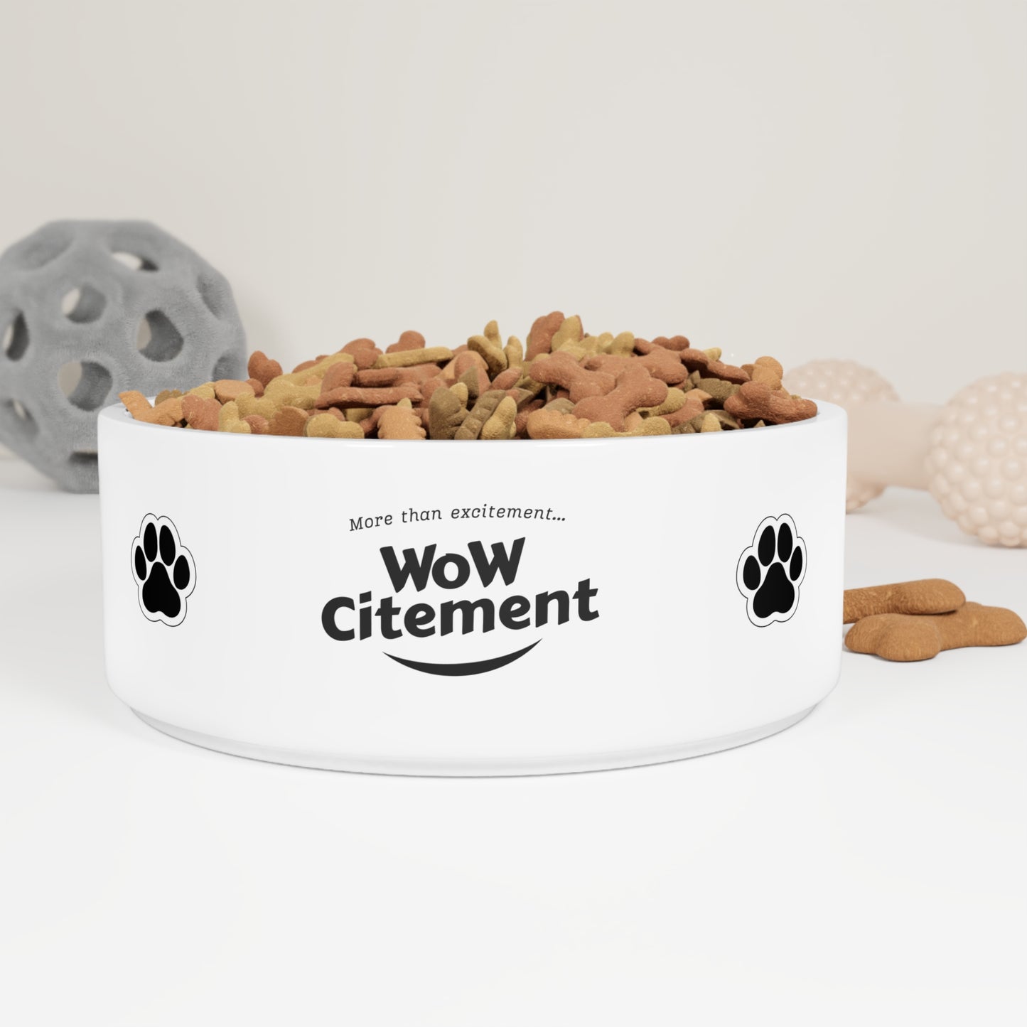 WowCitement Pet Bowl Vibrant Ceramic Dish Durable 16oz Feeding Bowl and Perfect Gift for Pet Lovers