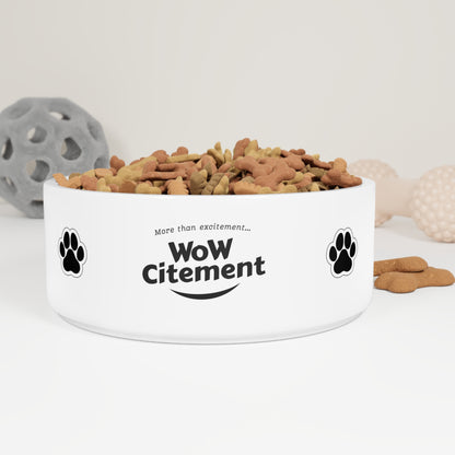 WowCitement Pet Bowl Vibrant Ceramic Dish Durable 16oz Feeding Bowl and Perfect Gift for Pet Lovers