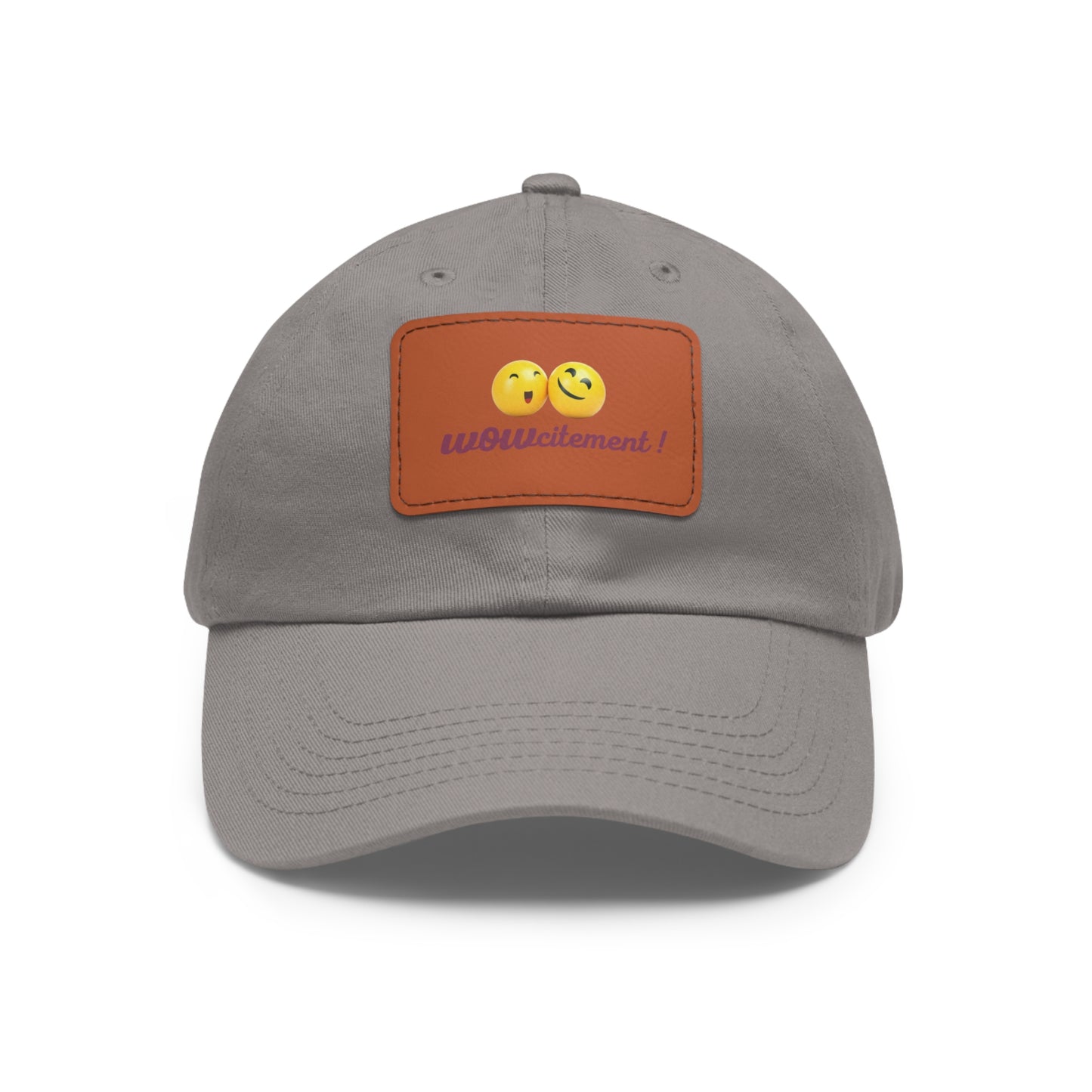 Wowcitement Dad Hat with Leather Patch (Rectangle)