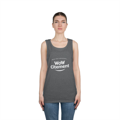 WoWcitement Unisex Cotton Tank Top - Fun Summer Wear, Gift for Friends, Motivational Apparel, Casual Day Out, Beach Wear, Workout Top