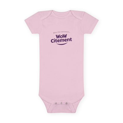 Baby Short Sleeve Onesie with Wowcitement design - Cute Baby Gift, Funny Baby Bodysuit, Newborn Announcement Outfit, Birth Celebration Clothing, Baby Shower Gift
