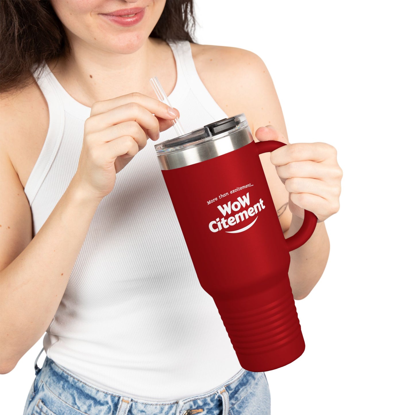 Wowcitement Insulated Travel Mug - Perfect for Coffee Lovers, On-the-Go Hydration, Gift for Travelers, BPA-Free, 40oz