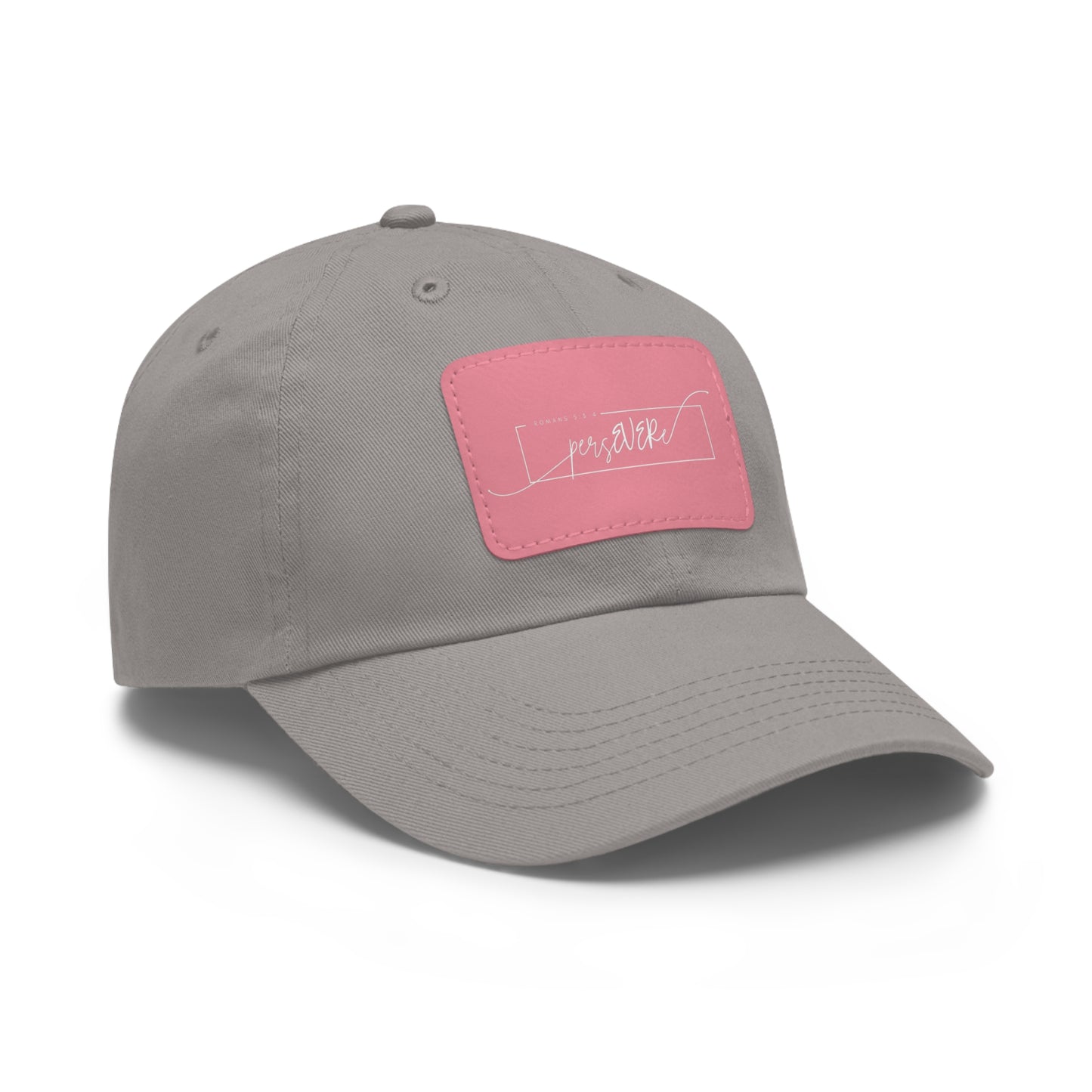 Persevere Dad Hat with Leather Patch (Rectangle)