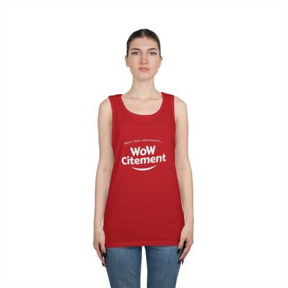 WoWcitement Unisex Cotton Tank Top - Fun Summer Wear, Gift for Friends, Motivational Apparel, Casual Day Out, Beach Wear, Workout Top