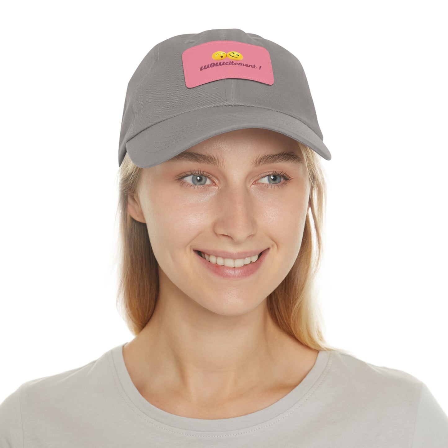 Wowcitement Dad Hat with Leather Patch (Rectangle)