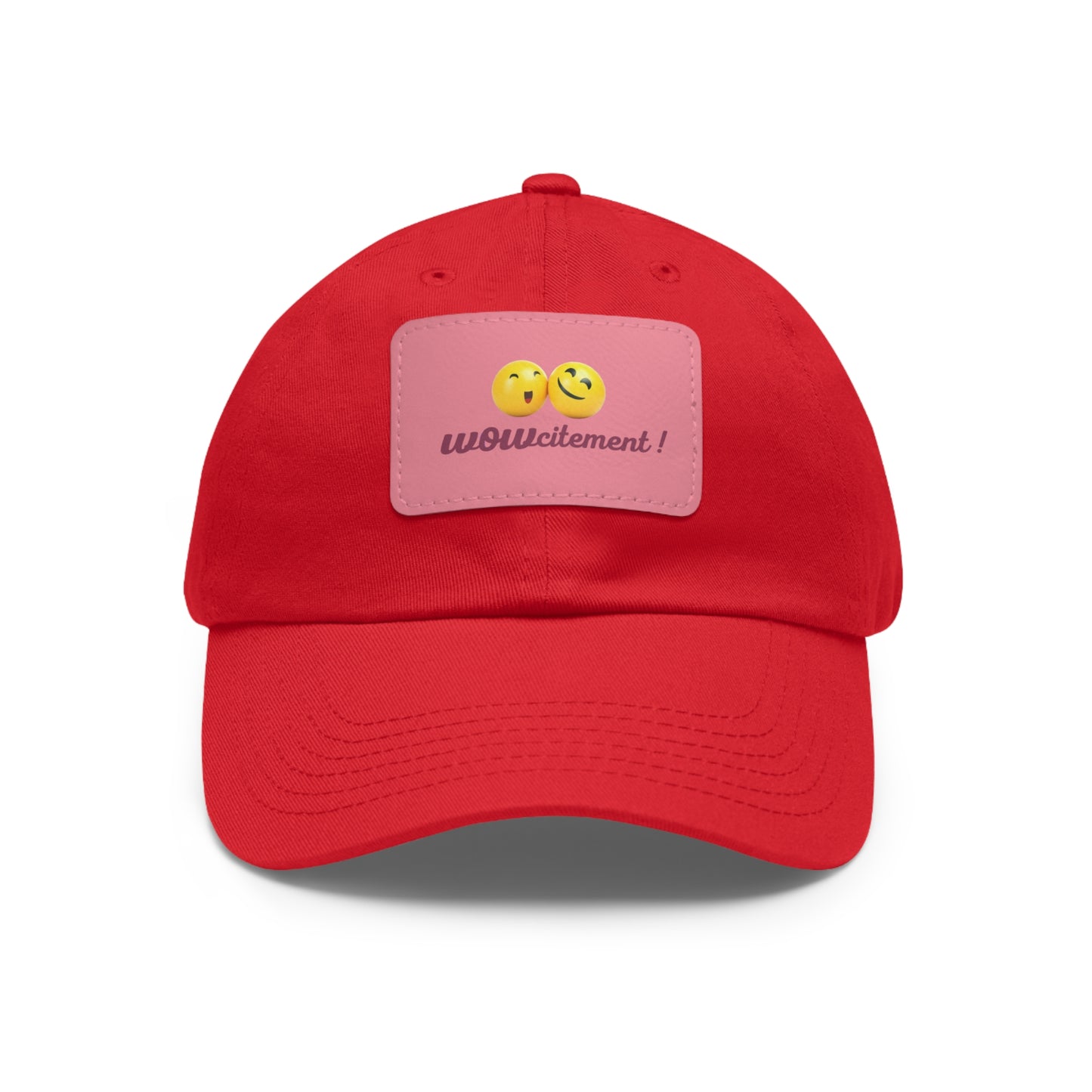 Wowcitement Dad Hat with Leather Patch (Rectangle)