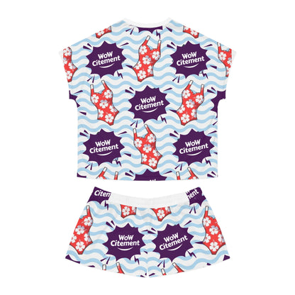 WoWcitement Tropical Women's Pajama Set, Cute Sleepwear, Summer Nightwear, Cozy Loungewear, Gift for Her, Vacation Vibes