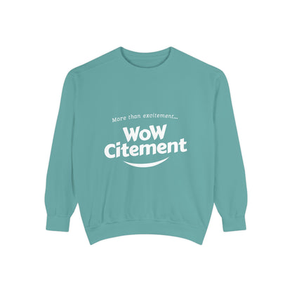 Summer Vibes Wowcitement Unisex Garment-Dyed Sweatshirt- Perfect for Beach Lovers and Summer Celebrations