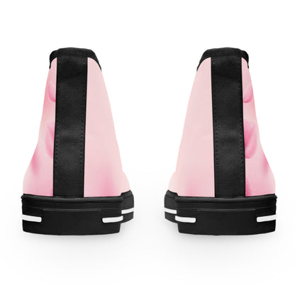 Stylish Women's High Top Sneakers with Wowcitement design , Trendy Casual Footwear, Unique Sneakers for Women, Pink High Tops, Gift for Her, Fashionable Sneakers