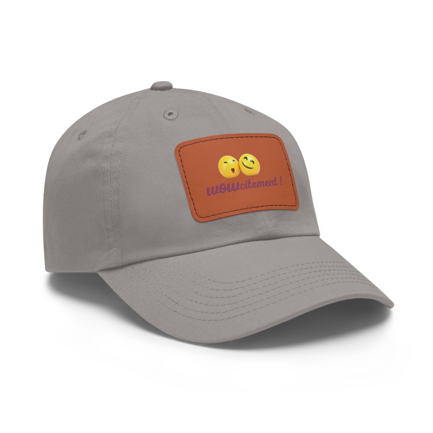 Wowcitement Dad Hat with Leather Patch (Rectangle)