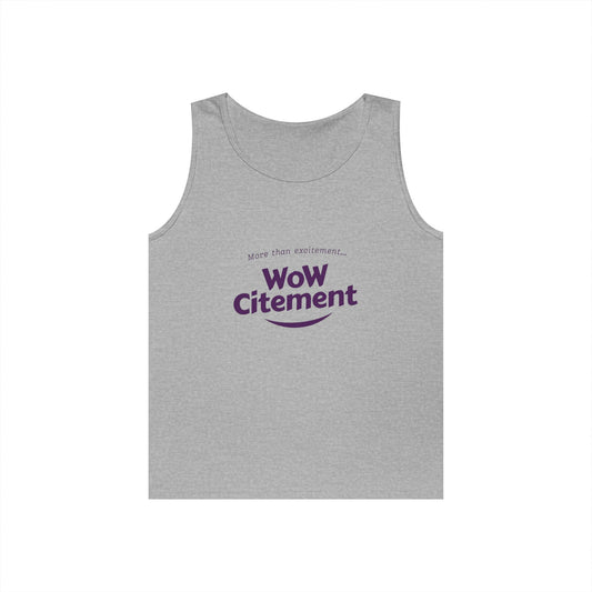 WoWcitement Unisex Cotton Tank Top - Fun Summer Wear, Gift for Friends, Motivational Apparel, Casual Day Out, Beach Wear, Workout Top