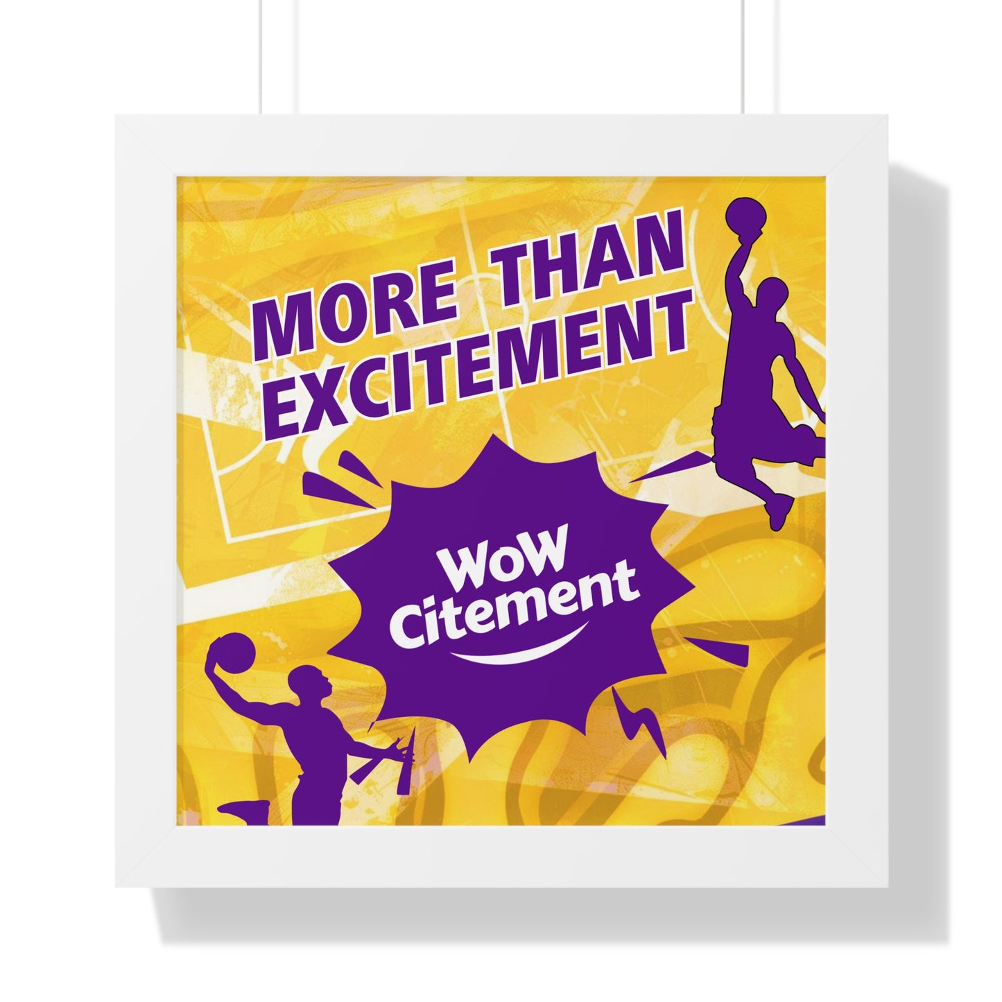 Vertical Poster  with Energetic Wowcitement Design - Perfect for Sports Lovers, Game Room Decor, or Gifts, Framed Vertical Poster, More Than Excitement, [...]