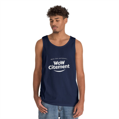 WoWcitement Unisex Cotton Tank Top - Fun Summer Wear, Gift for Friends, Motivational Apparel, Casual Day Out, Beach Wear, Workout Top