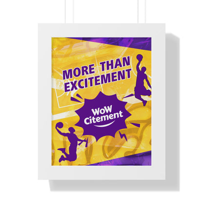 Vertical Poster  with Energetic Wowcitement Design - Perfect for Sports Lovers, Game Room Decor, or Gifts, Framed Vertical Poster, More Than Excitement, [...]