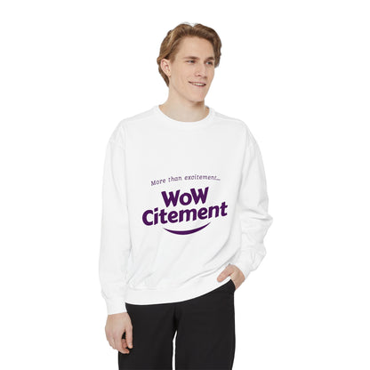 Summer Vibes Wowcitement Unisex Garment-Dyed Sweatshirt- Perfect for Beach Lovers and Summer Celebrations