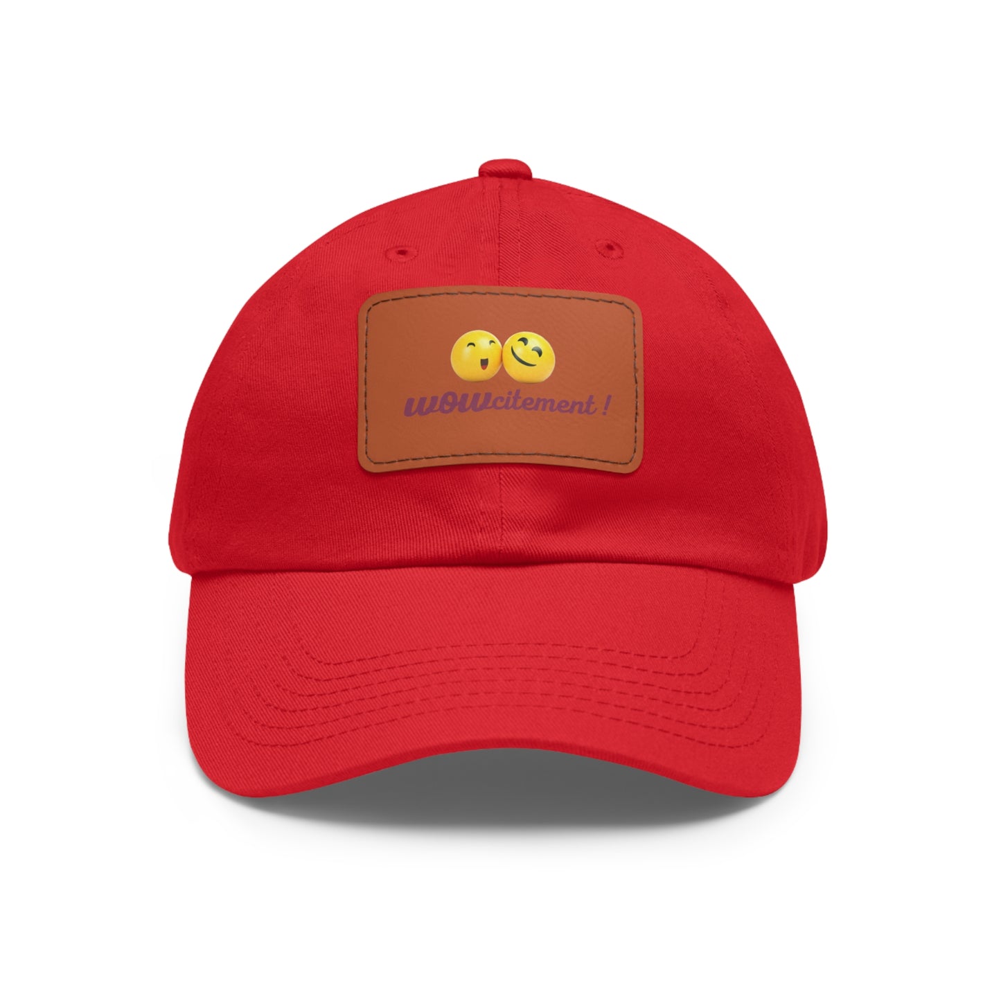 Wowcitement Dad Hat with Leather Patch (Rectangle)