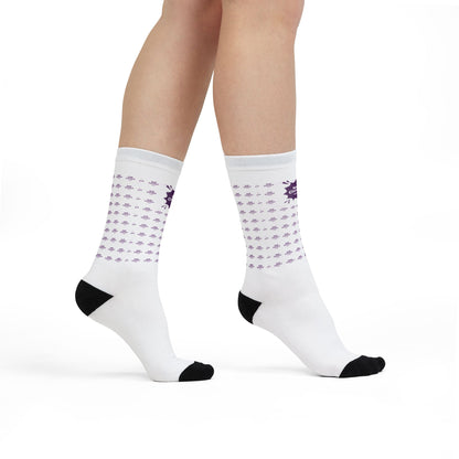 Wowcitement Patterned Crew Socks for Everyday Wear, Gift for Him/Her, Casual Fashion Addition, Unique Sock Gift, Sublimation Dress Socks