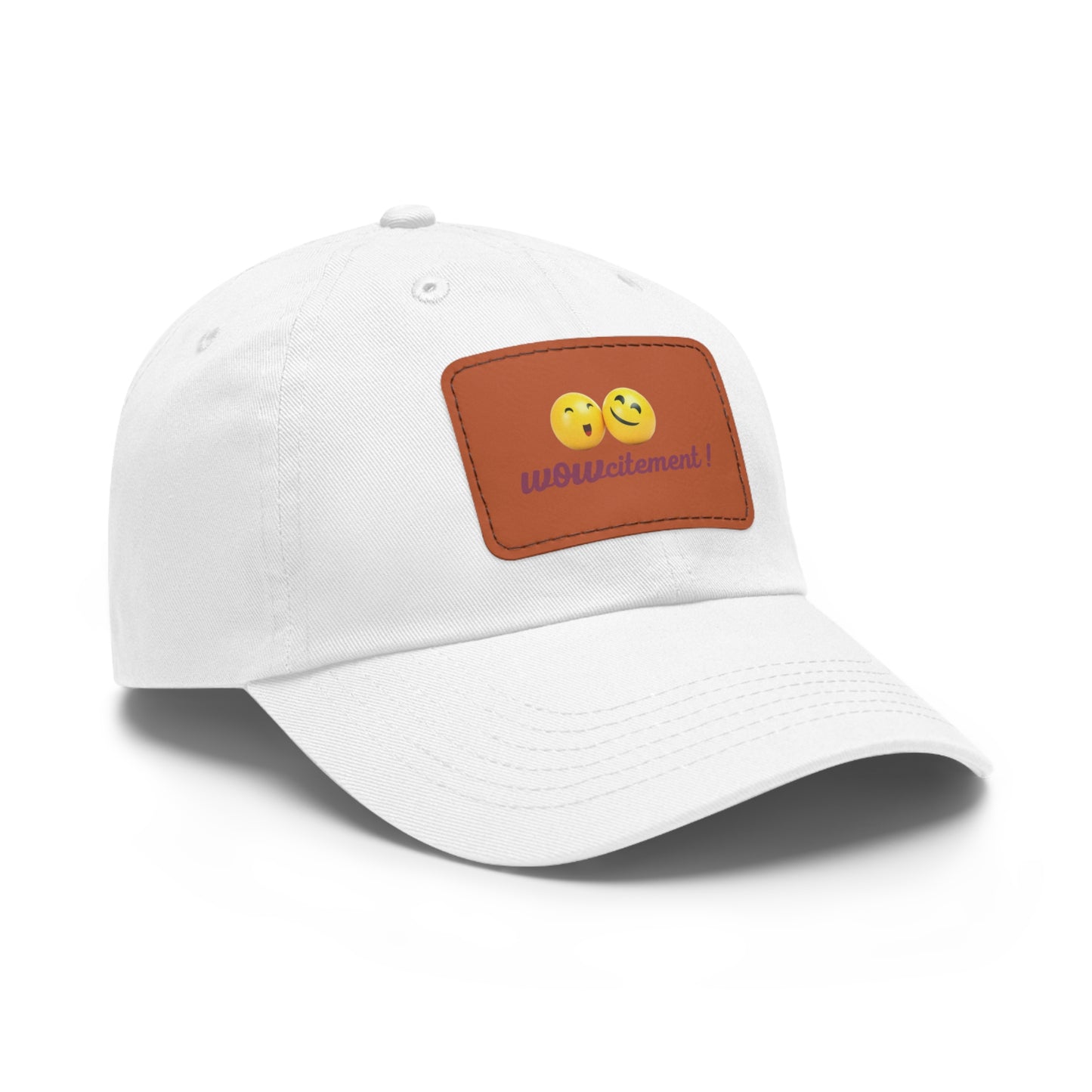 Wowcitement Dad Hat with Leather Patch (Rectangle)