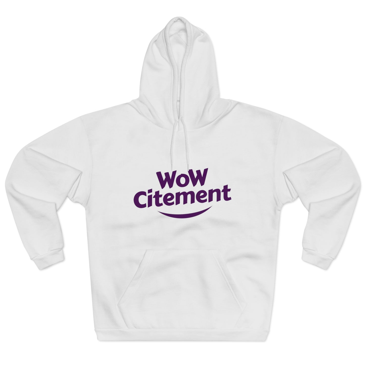 Funny Unisex Pullover Hoodie with 'Wow Ciment' Design - Perfect for Casual Wear & Gift