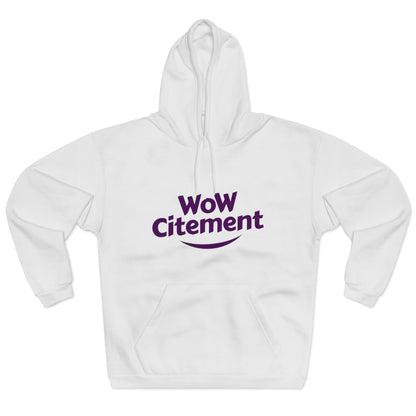 Funny Unisex Pullover Hoodie with 'Wow Ciment' Design - Perfect for Casual Wear & Gift
