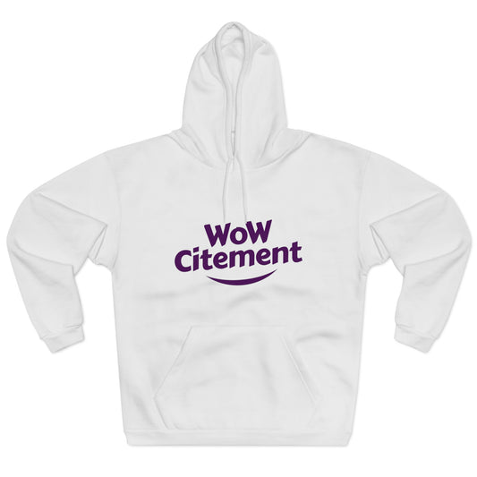 Funny Unisex Pullover Hoodie with 'Wow Ciment' Design - Perfect for Casual Wear & Gift