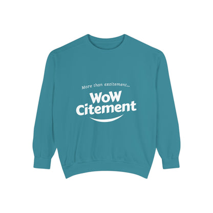 Summer Vibes Wowcitement Unisex Garment-Dyed Sweatshirt- Perfect for Beach Lovers and Summer Celebrations