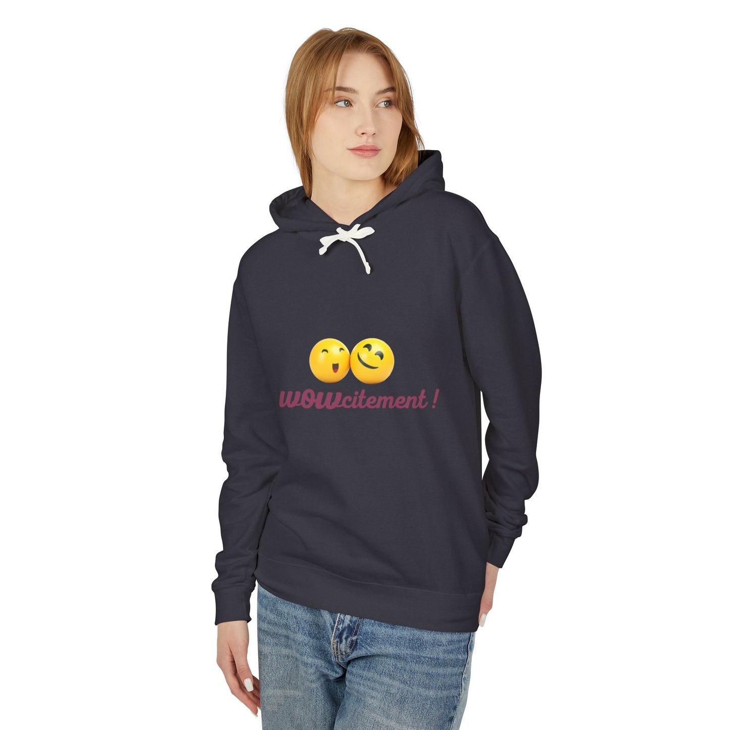 Wowcitement Unisex Lightweight Hooded Sweatshirt