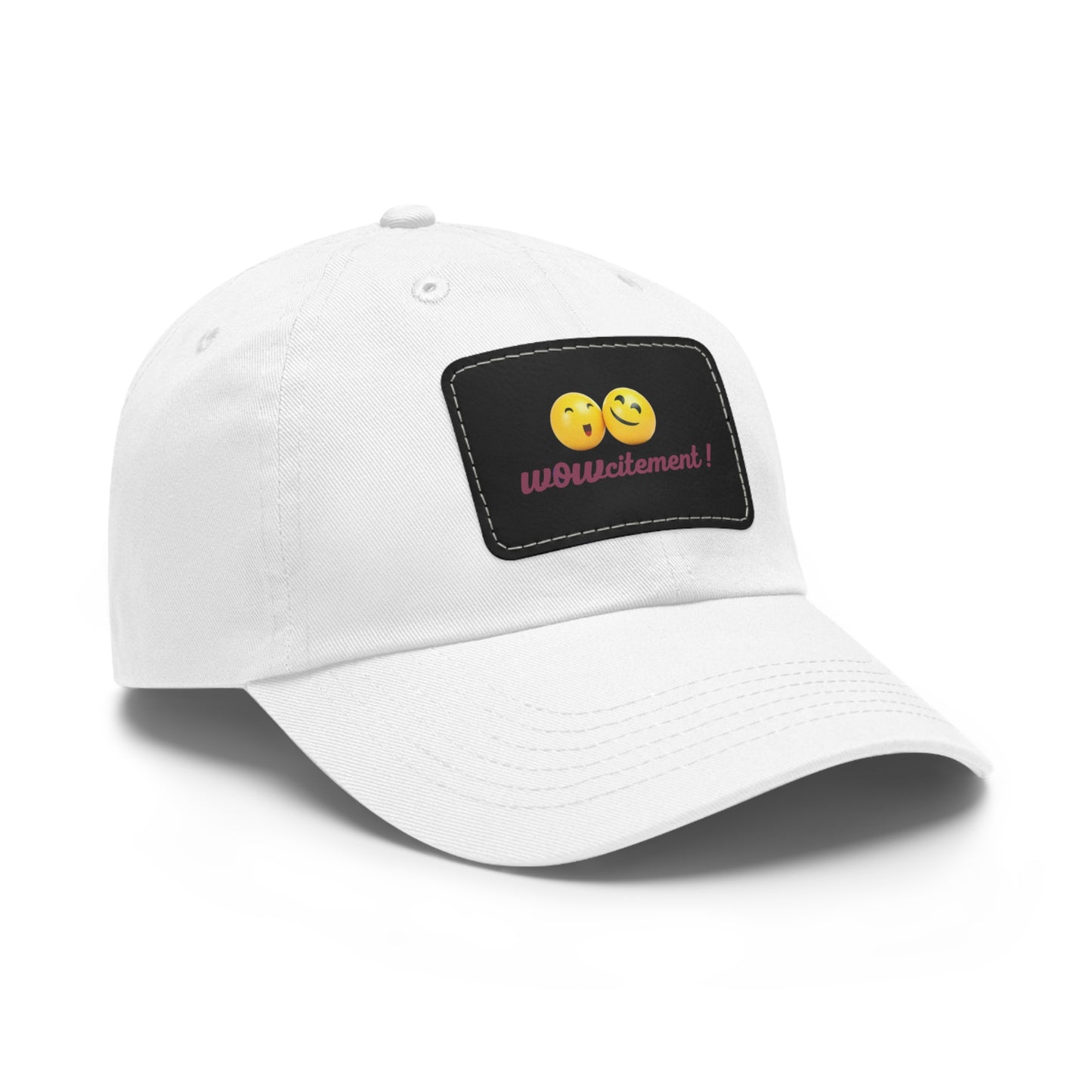 Wowcitement Dad Hat with Leather Patch (Rectangle)