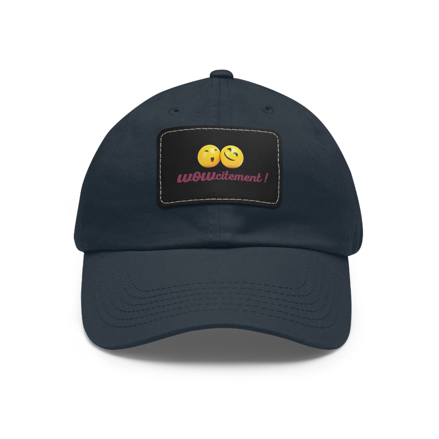 Wowcitement Dad Hat with Leather Patch (Rectangle)