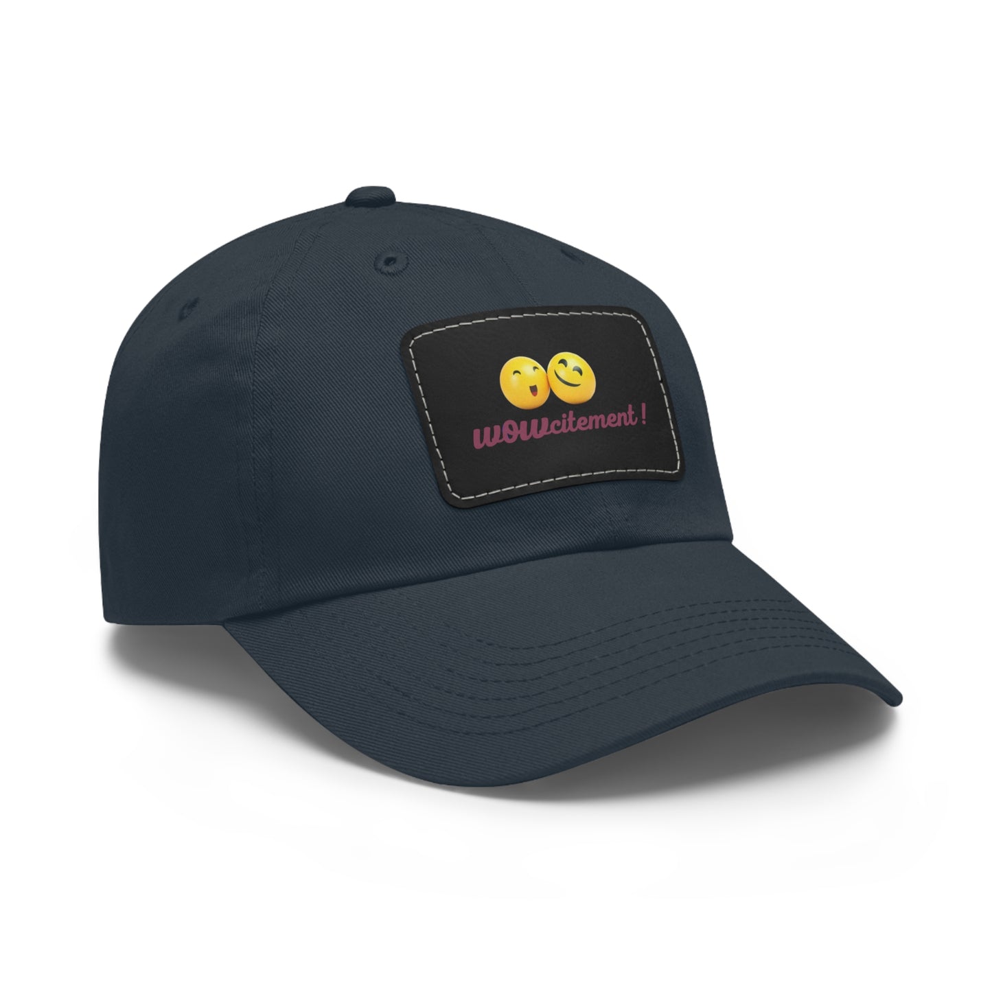 Wowcitement Dad Hat with Leather Patch (Rectangle)